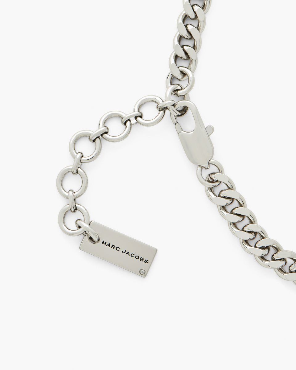 Marc Jacobs The Mini Icon Charm Necklace Light Silver | SKUROZ017