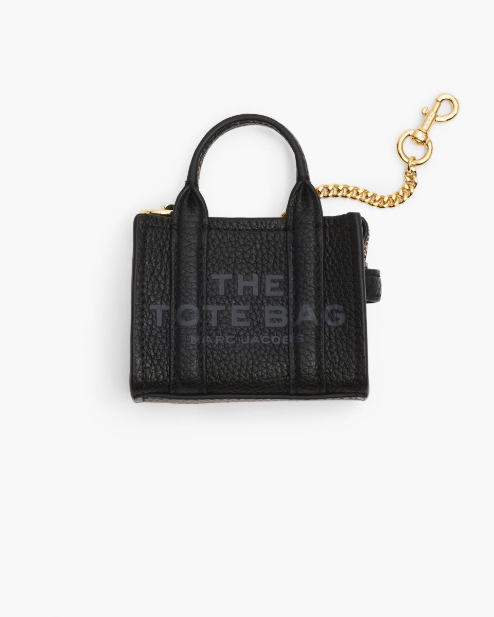 Marc Jacobs The Nano Tote Bag Charm Black | QBAPTO059