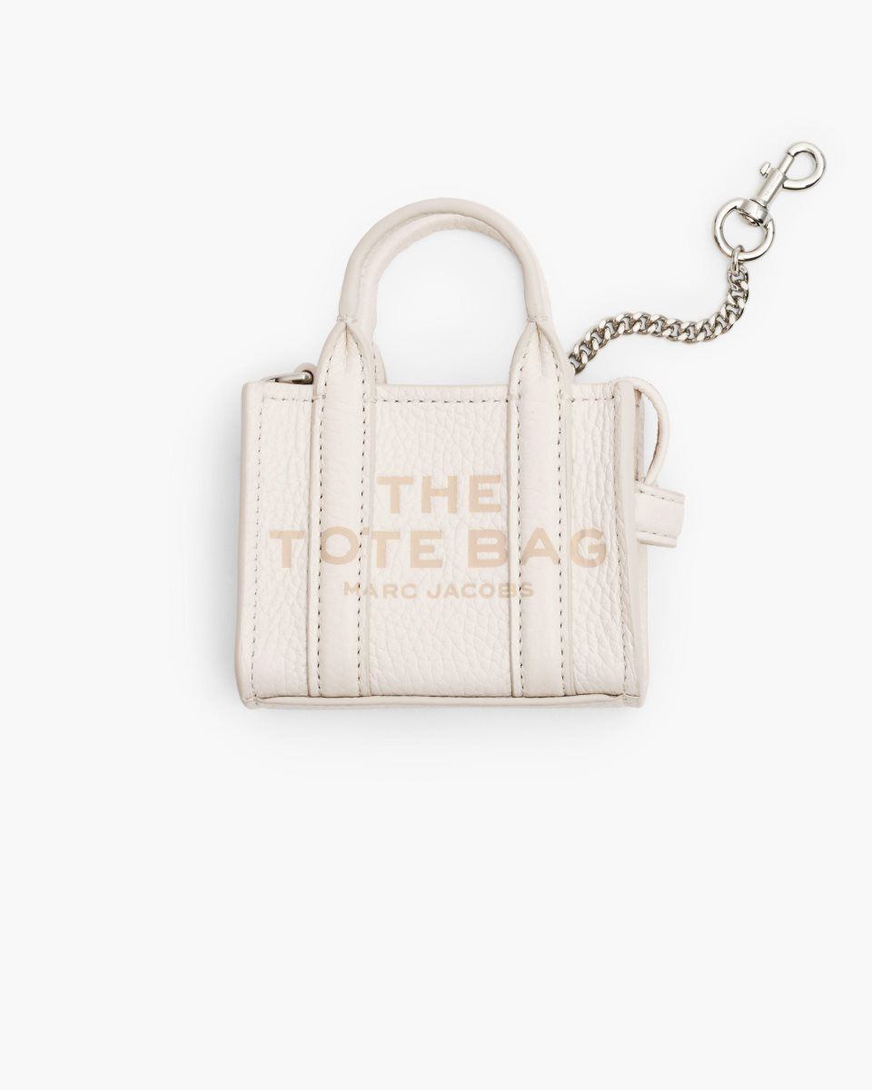 Marc Jacobs The Nano Tote Bag Charm Silver | QAXJOY179