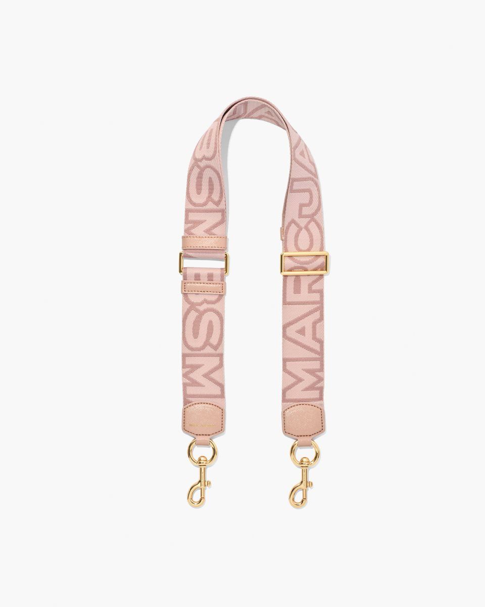 Marc Jacobs The Outline Logo Webbing Strap Rose Multicolor | HWZMNK187