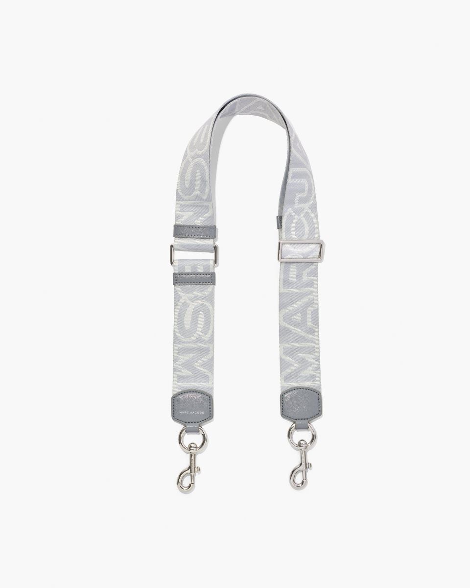 Marc Jacobs The Outline Logo Webbing Strap Grey Multicolor | VGYKAW627