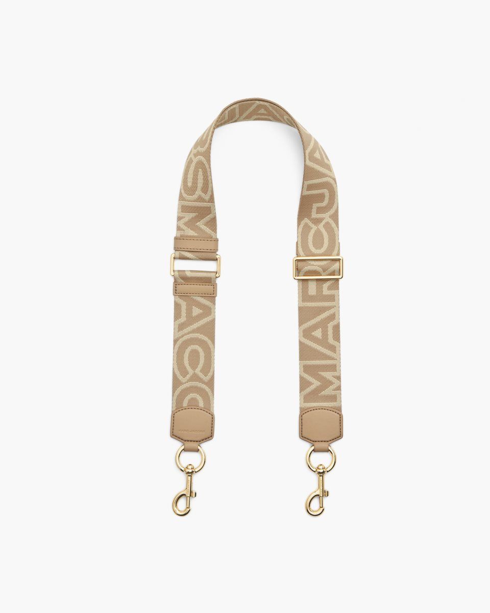 Marc Jacobs The Outline Logo Webbing Strap Brown | YTHLNK408