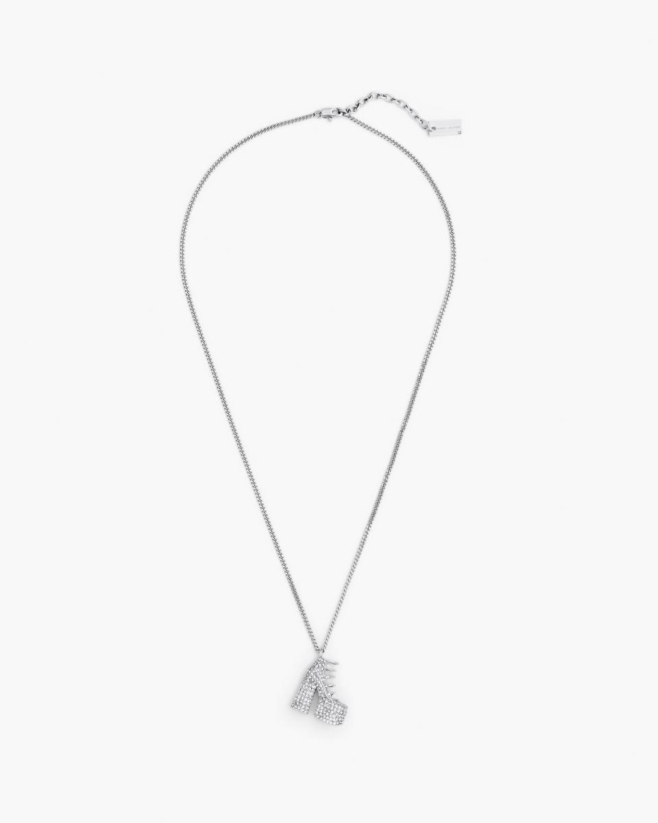 Marc Jacobs The Pave Kiki Boot Necklace Silver | WSUBMJ652