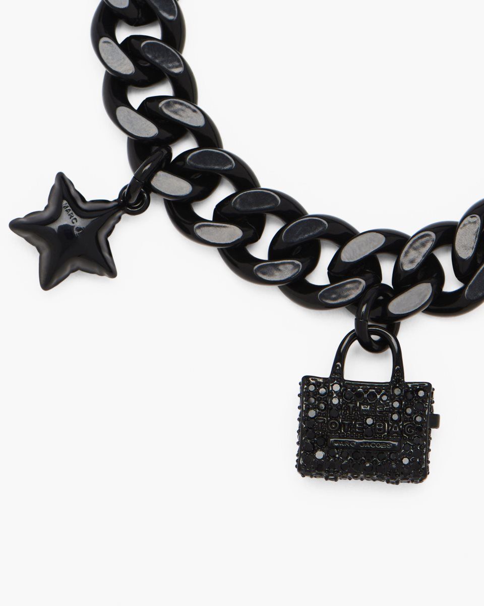 Marc Jacobs The Pave Mini Icon Charm Bracelet Black / Black | ZVEOAD468