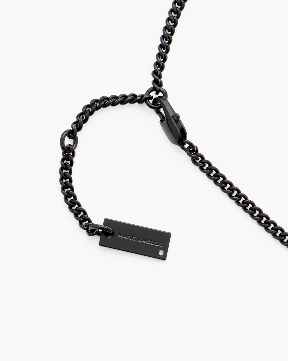 Marc Jacobs The Pave Tote Bag Necklace Black / Black | LCFIBW048