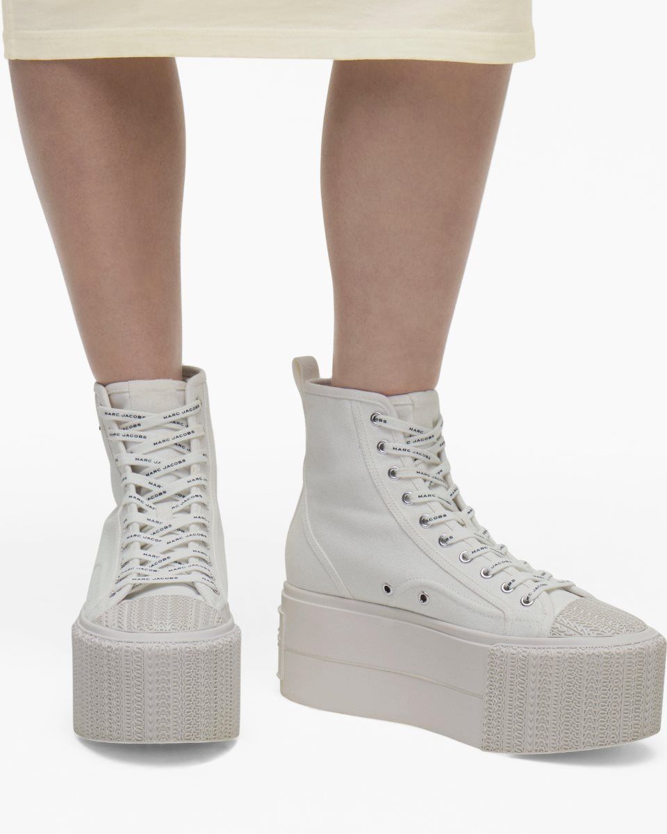 Marc Jacobs The Platform High Top Sneaker White | FTRPGN405