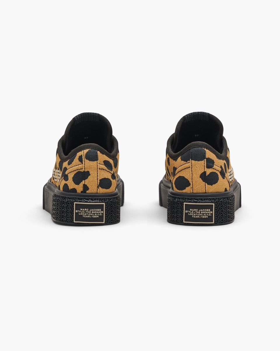 Marc Jacobs The Printed Canvas Sneaker Black Multicolor | VFKMUN435