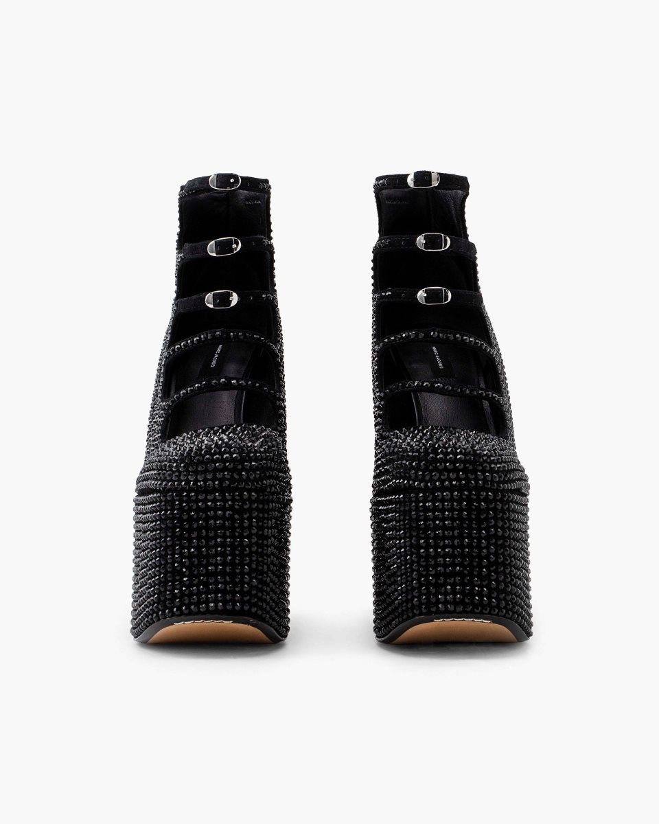 Marc Jacobs The Rhinestone Kiki Ankle Boot Black / Black | ECFVQM607