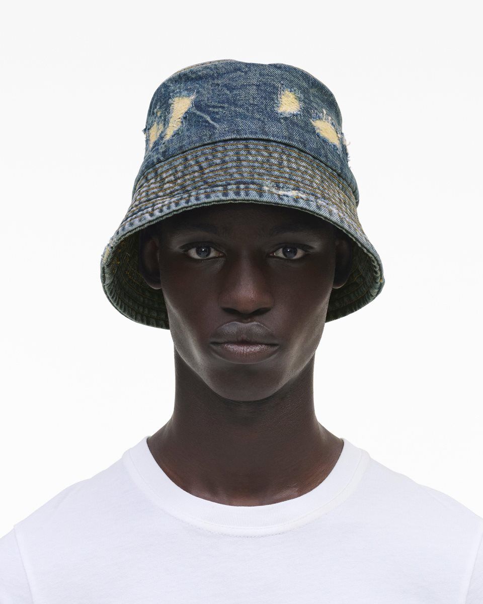 Marc Jacobs The Rip And Repair Bucket Hat Indigo | YTONIQ483