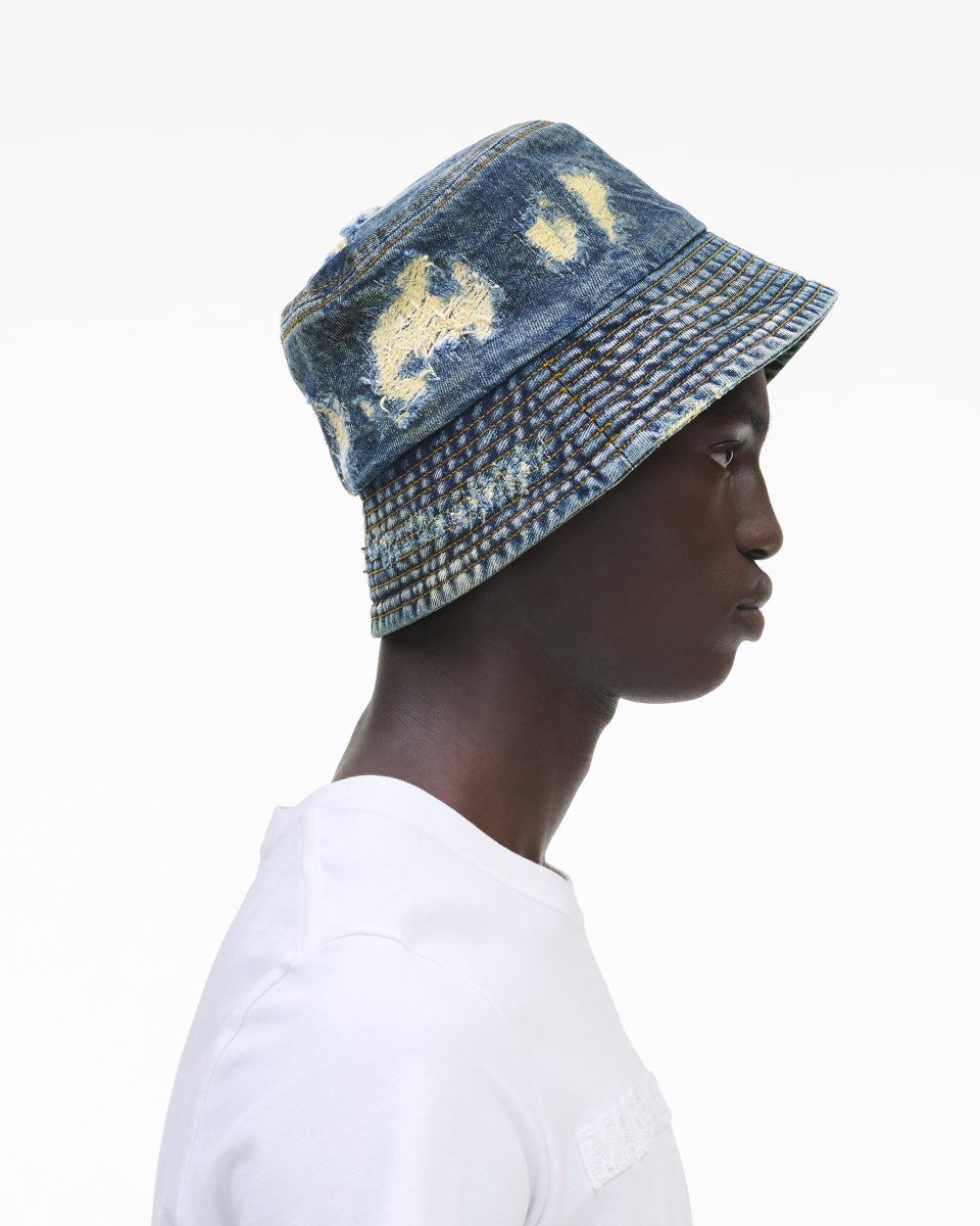 Marc Jacobs The Rip And Repair Bucket Hat Indigo | YTONIQ483