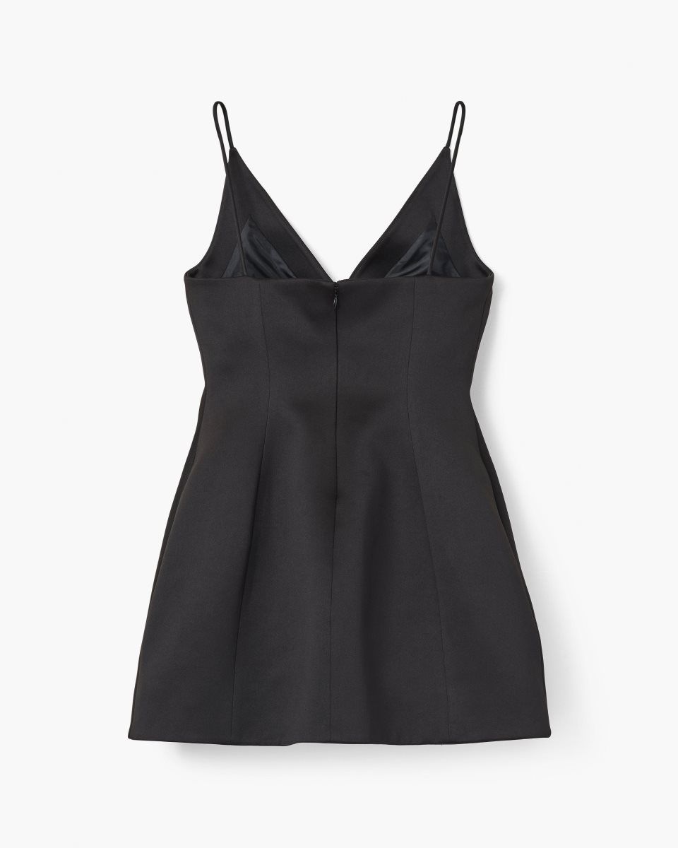 Marc Jacobs The Satin Bow Dress Black | DKYZOP397