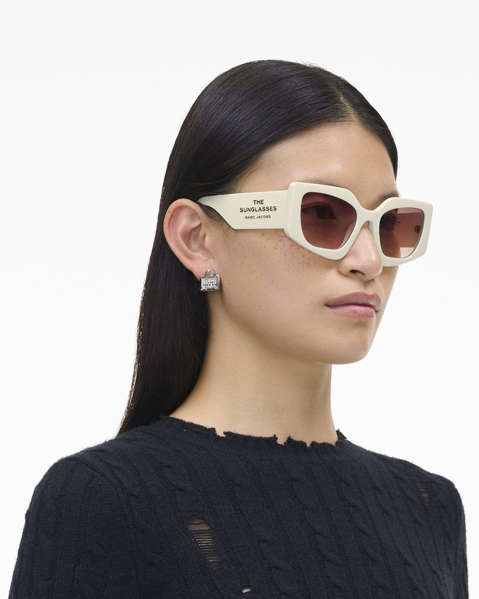 Marc Jacobs The Square Cat Eye Sunglasses White | FJRLKZ970