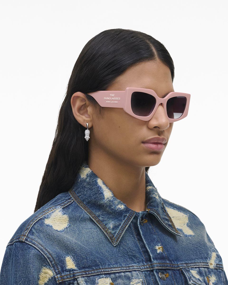 Marc Jacobs The Square Cat Eye Sunglasses Rose | QBOYMI782