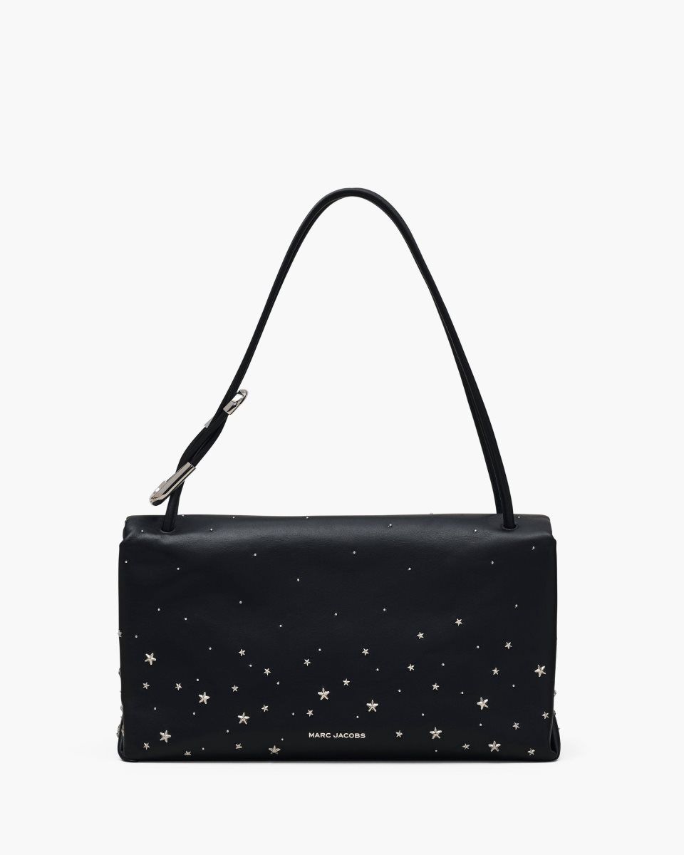 Marc Jacobs The Star-Studded Leather Large Dual Bag Black | DTQFOX105