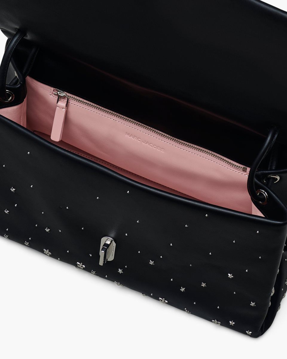 Marc Jacobs The Star-Studded Leather Large Dual Bag Black | DTQFOX105