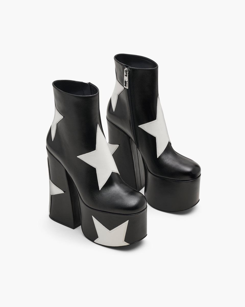 Marc Jacobs The Star Patchwork Kiki Platform Boot Black | YOZJAS073