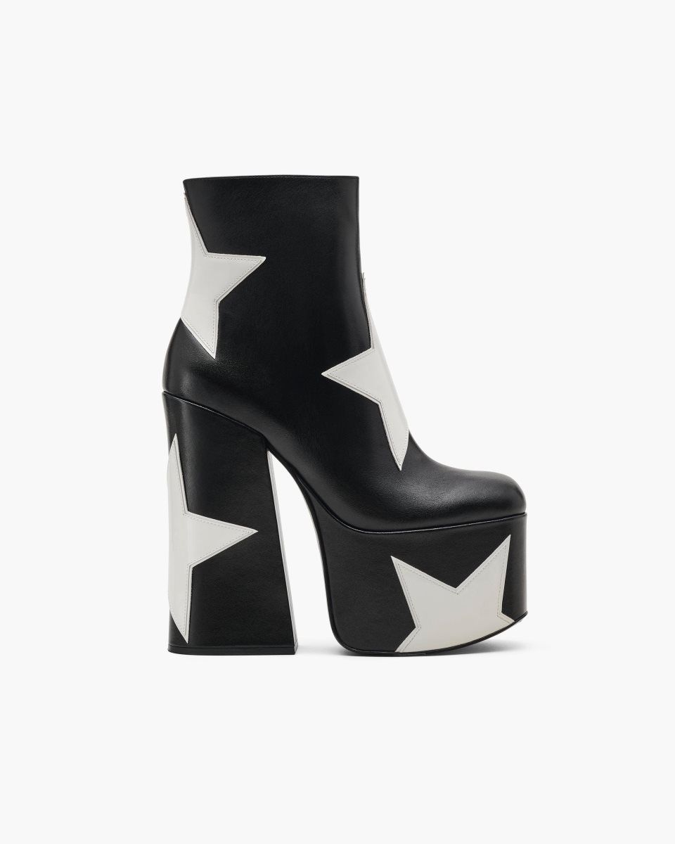 Marc Jacobs The Star Patchwork Kiki Platform Boot Black | YOZJAS073