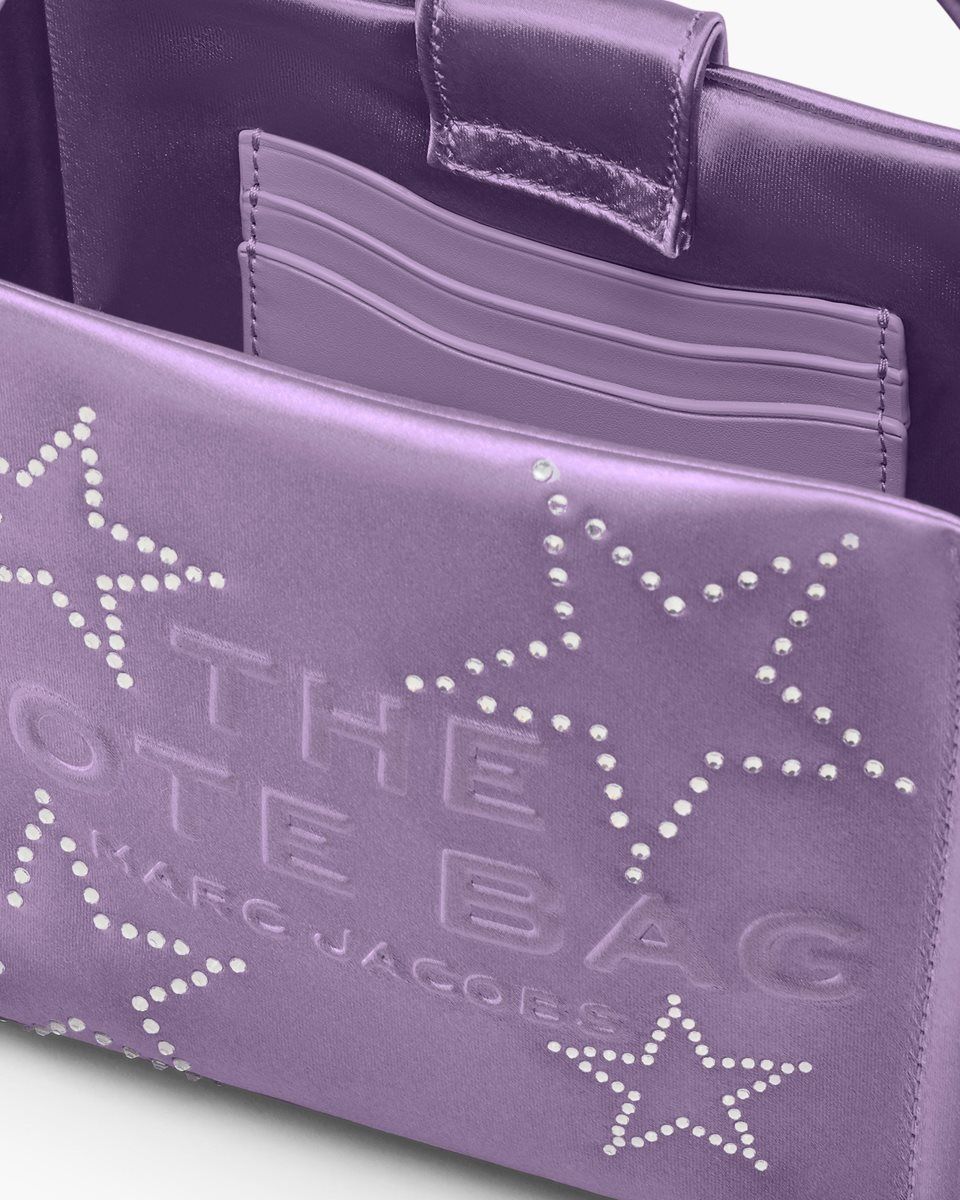 Marc Jacobs The Star Satin Mini Tote Bag Purple | PQFUMS629