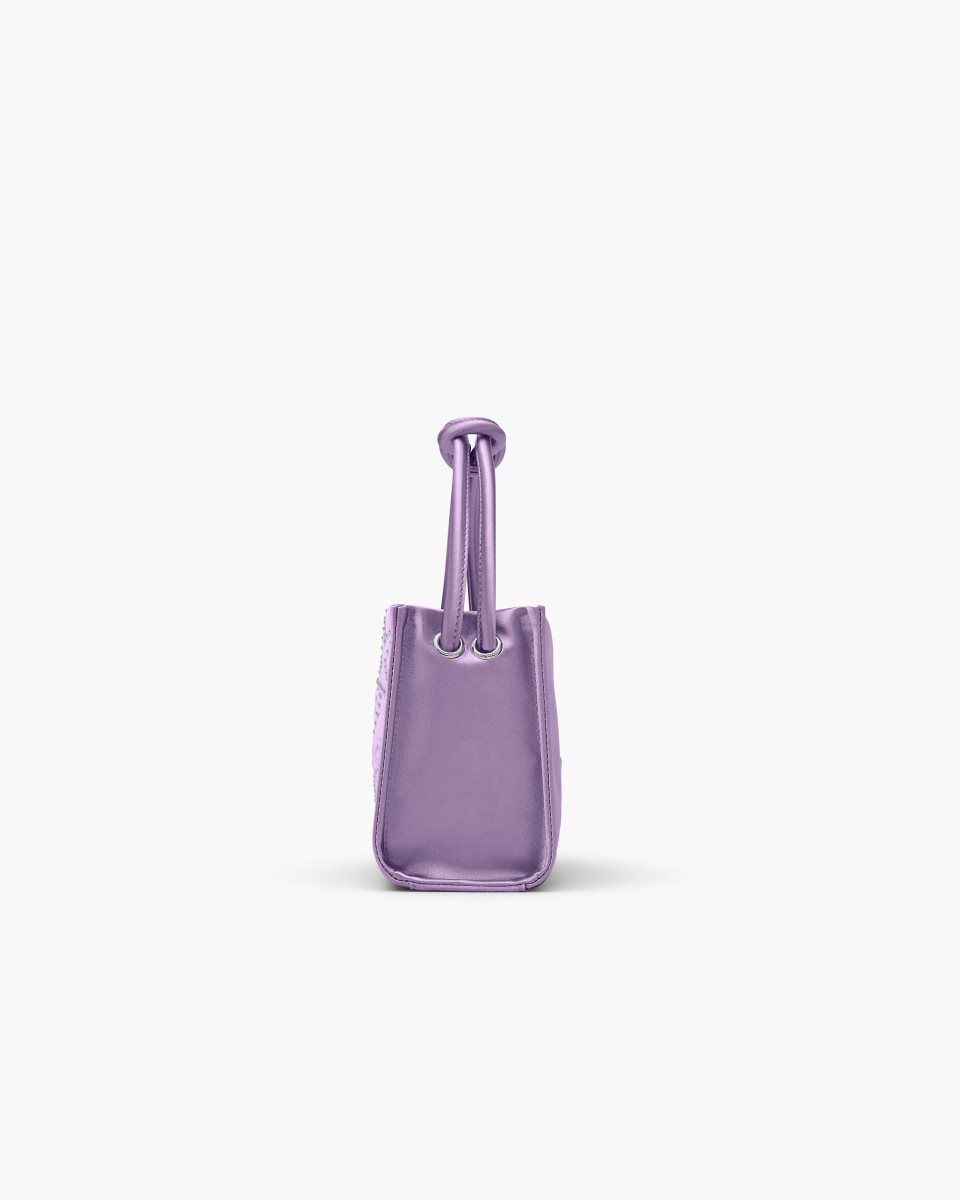 Marc Jacobs The Star Satin Mini Tote Bag Purple | PQFUMS629