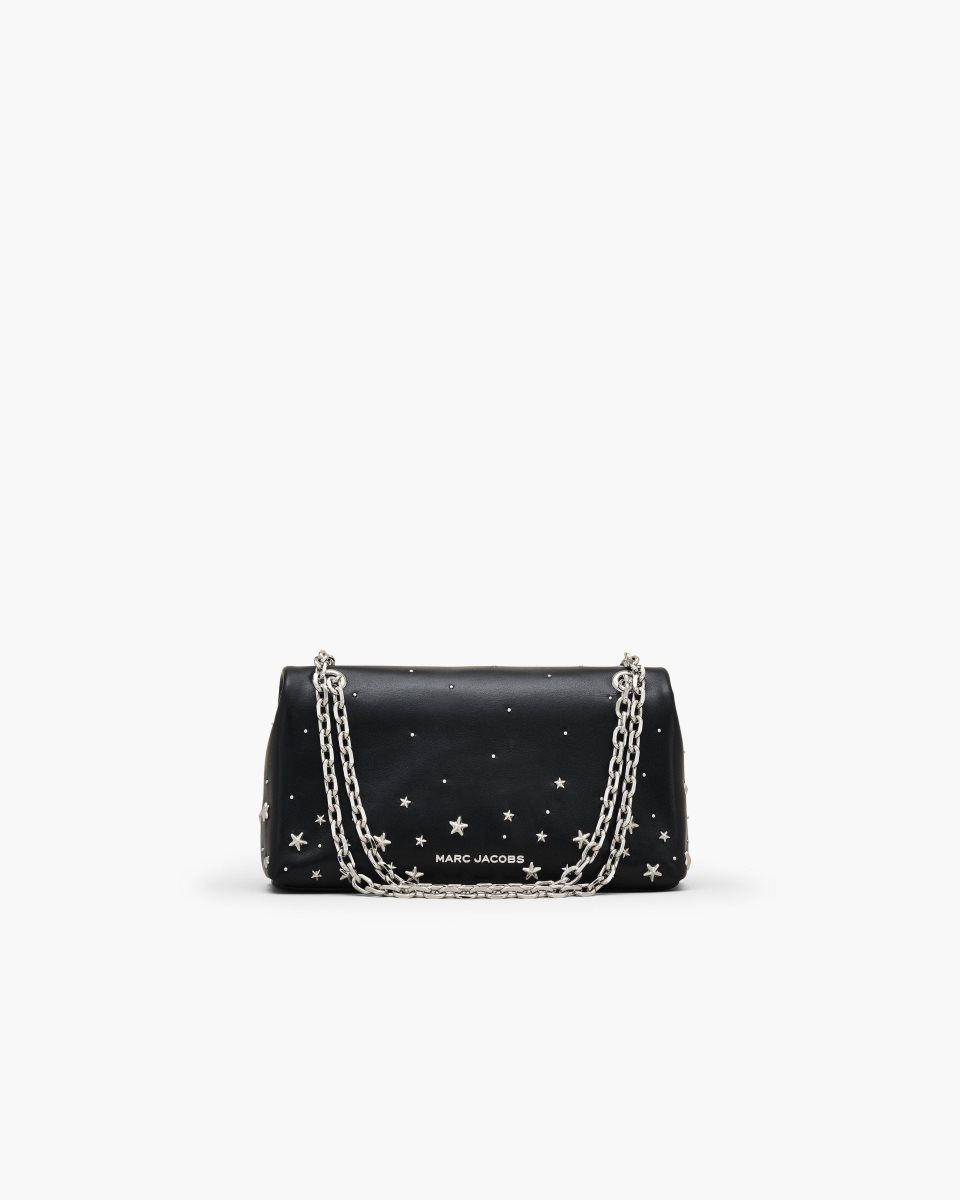 Marc Jacobs The Star Studded Dual Chain Wallet Black | JGECMH043