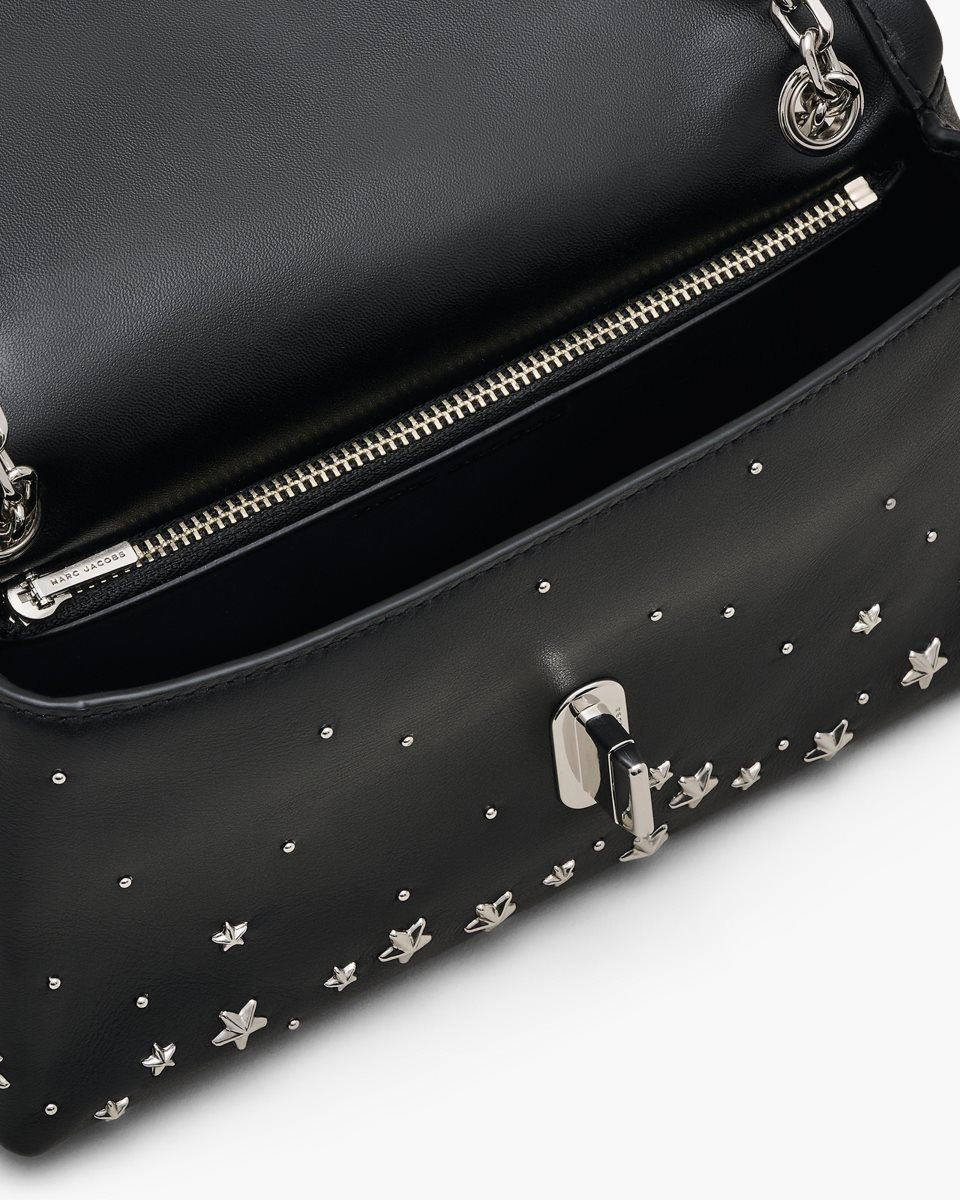 Marc Jacobs The Star Studded Dual Chain Wallet Black | JGECMH043