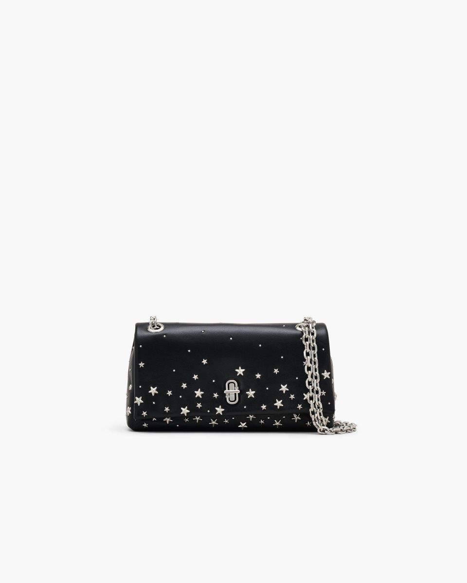 Marc Jacobs The Star Studded Dual Chain Wallet Black | JGECMH043