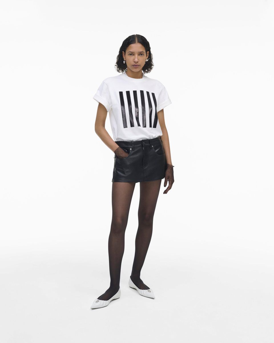 Marc Jacobs The Stripe Box Tee White | INHZVA708