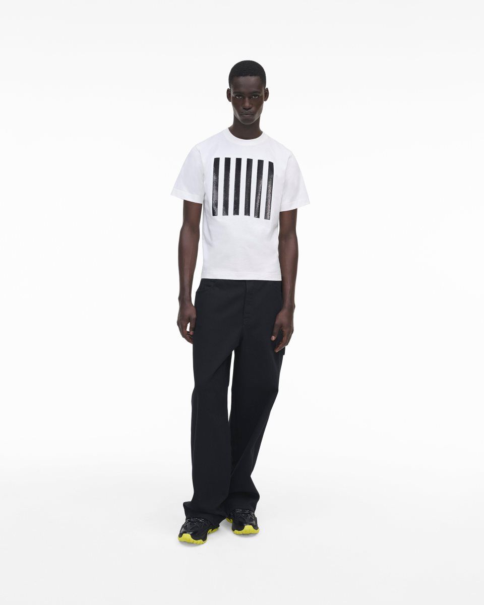 Marc Jacobs The Stripe Box Tee White | INHZVA708