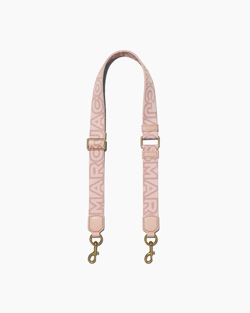 Marc Jacobs The Thin Outline Logo Webbing Strap Rose Multicolor | HSWKTL315