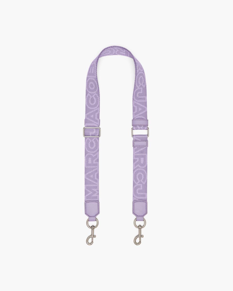 Marc Jacobs The Thin Outline Logo Webbing Strap Purple Multicolor | BYEMXO619