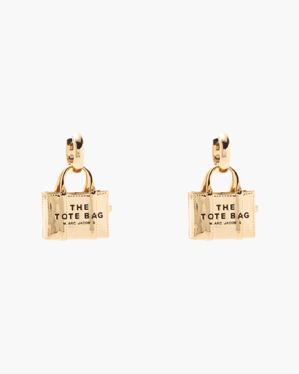 Marc Jacobs The Tote Bag Earrings Light Gold | EMNVAO217