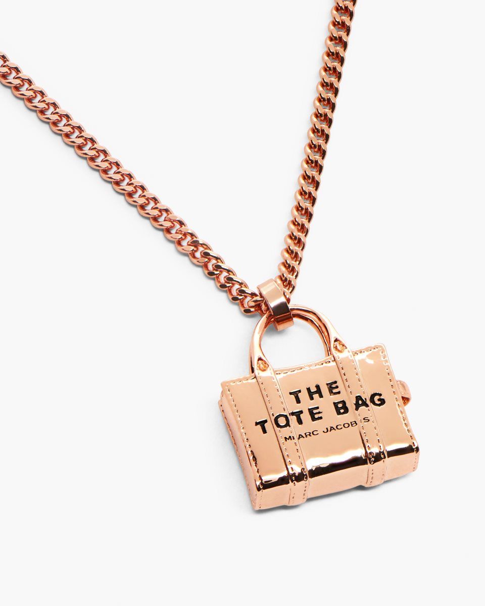 Marc Jacobs The Tote Bag Necklace Rose Gold | CBGIWQ582