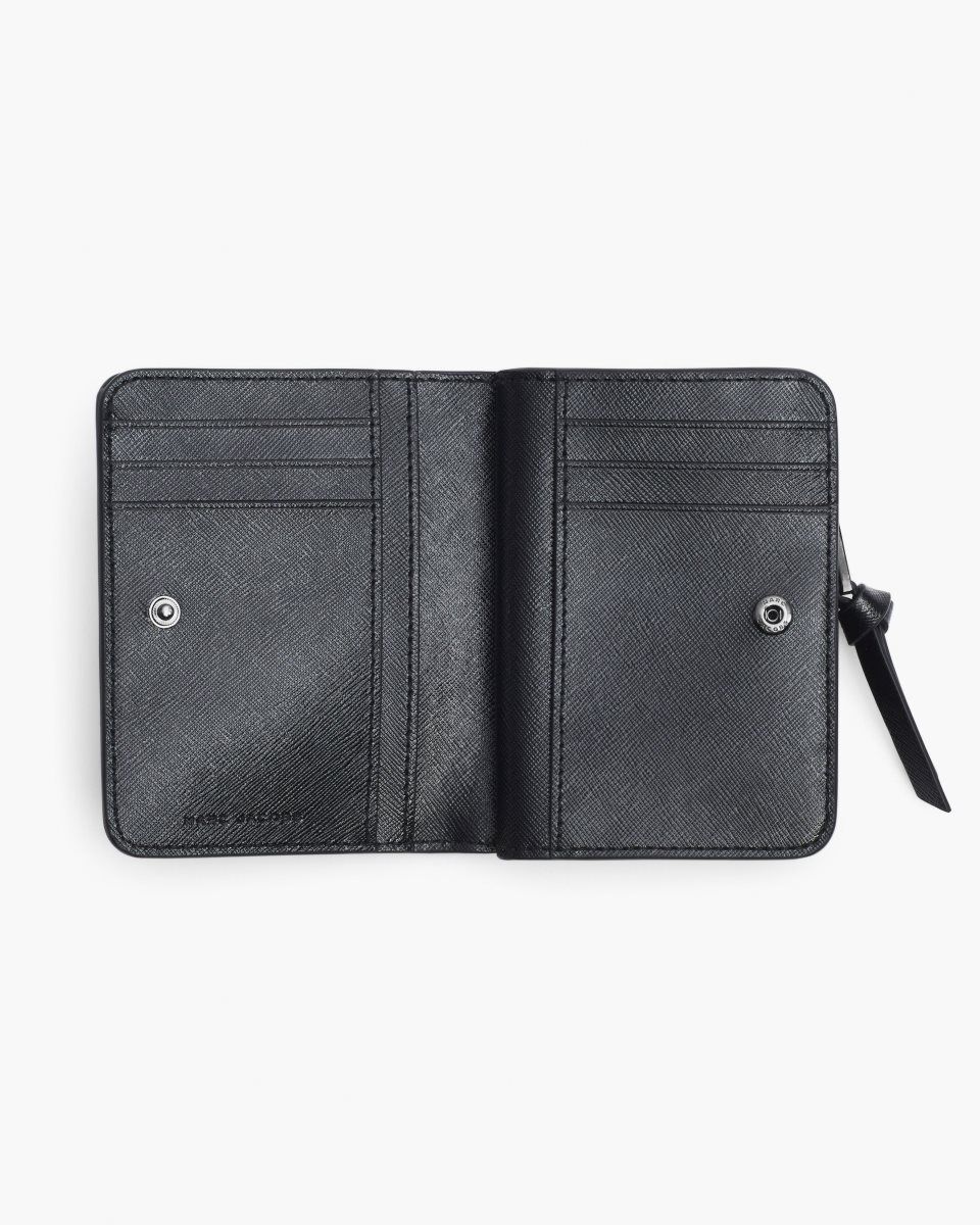 Marc Jacobs The Utility Snapshot DTM Mini Compact Wallet Black | YLDJFS350