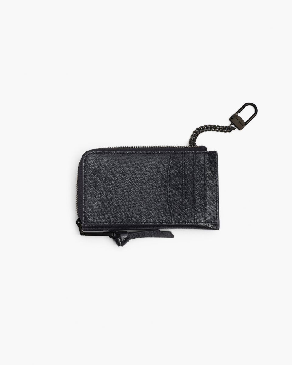 Marc Jacobs The Utility Snapshot DTM Top Zip Multi Wallet Black | KAEHQM890