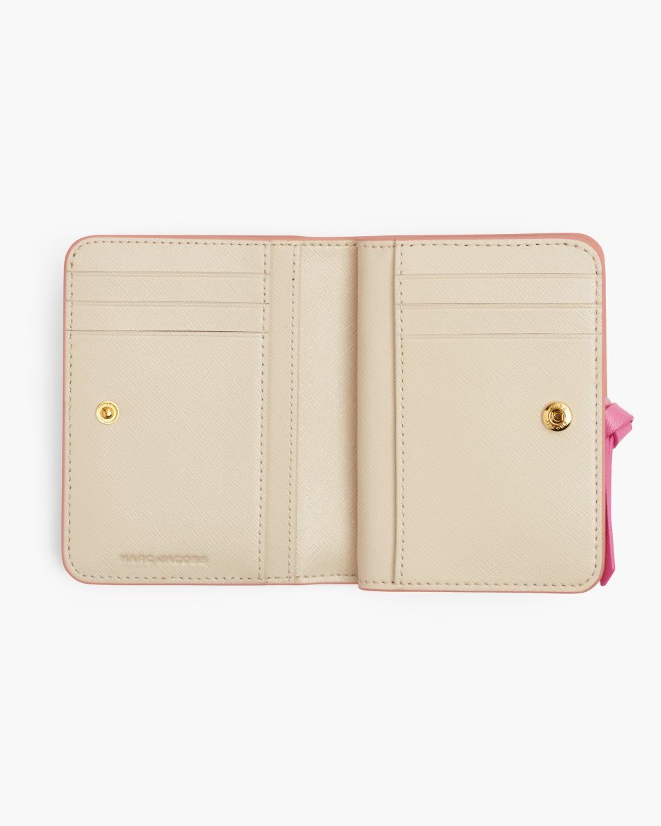 Marc Jacobs The Utility Snapshot Mini Compact Wallet Rose Multicolor | BMFQNV053