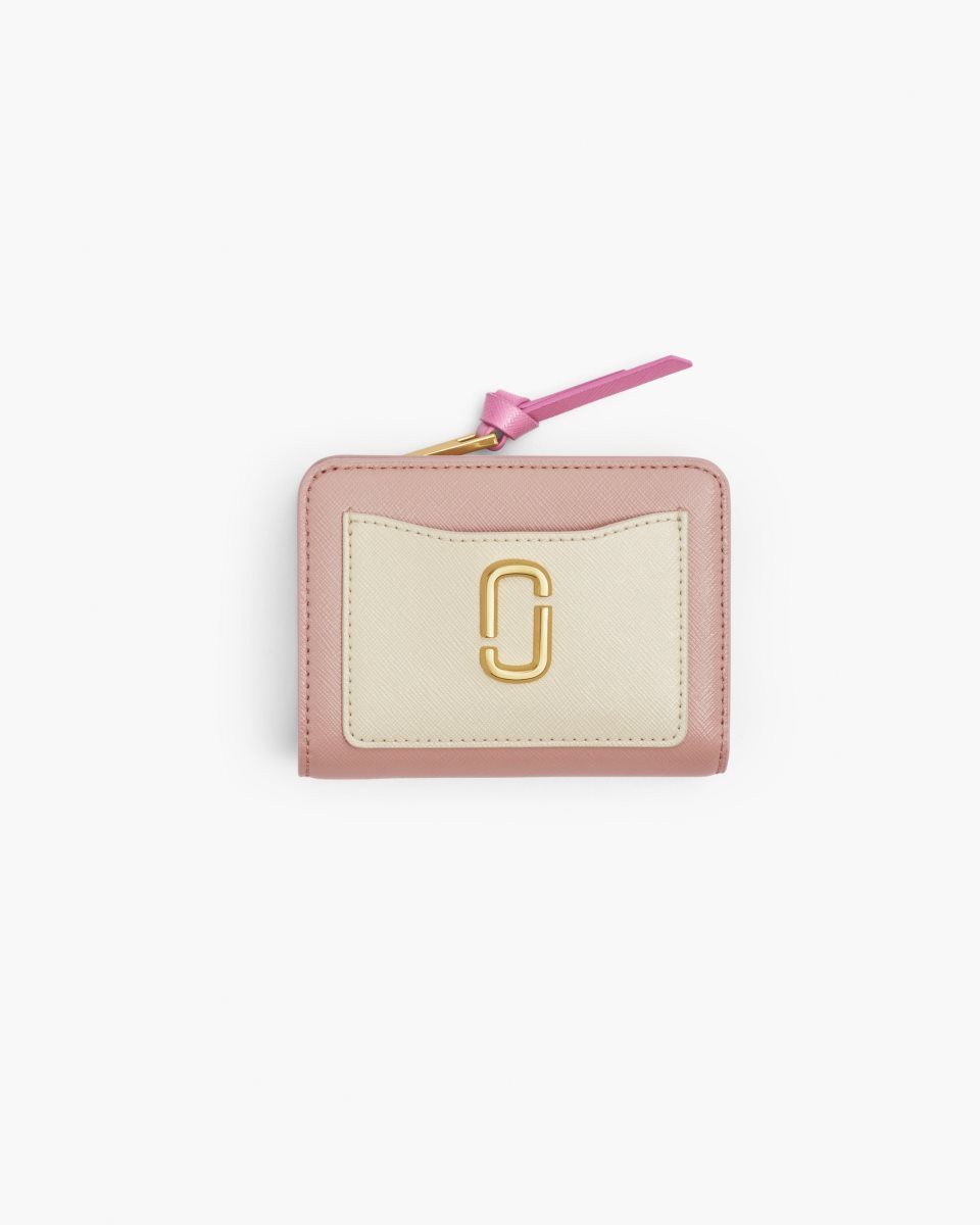 Marc Jacobs The Utility Snapshot Mini Compact Wallet Rose Multicolor | BMFQNV053