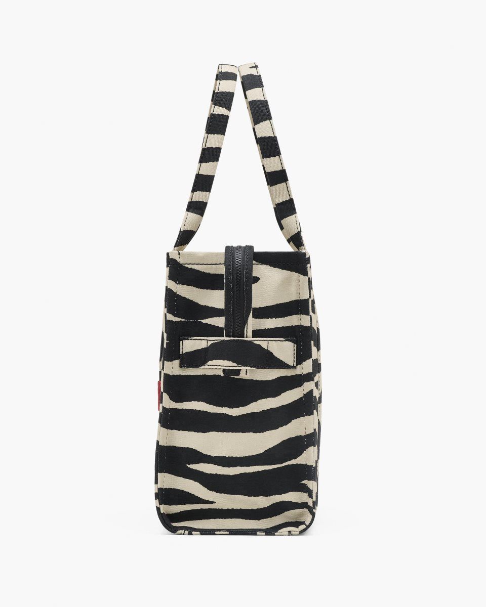 Marc Jacobs The Zebra Canvas Large Tote Bag Black / White | VEZHYA742