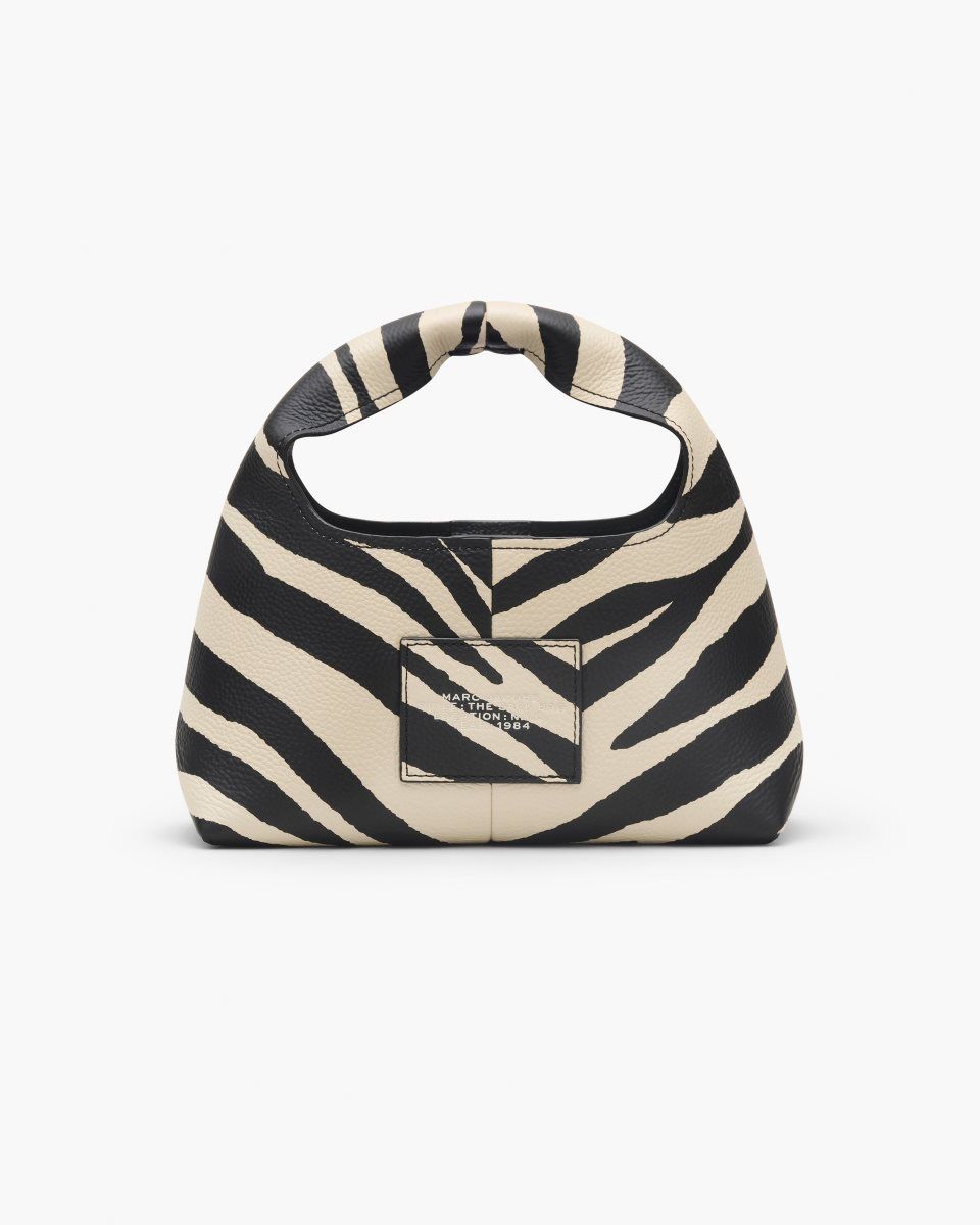 Marc Jacobs The Zebra Leather Mini Sack Bag Black / White | WIDOZP078