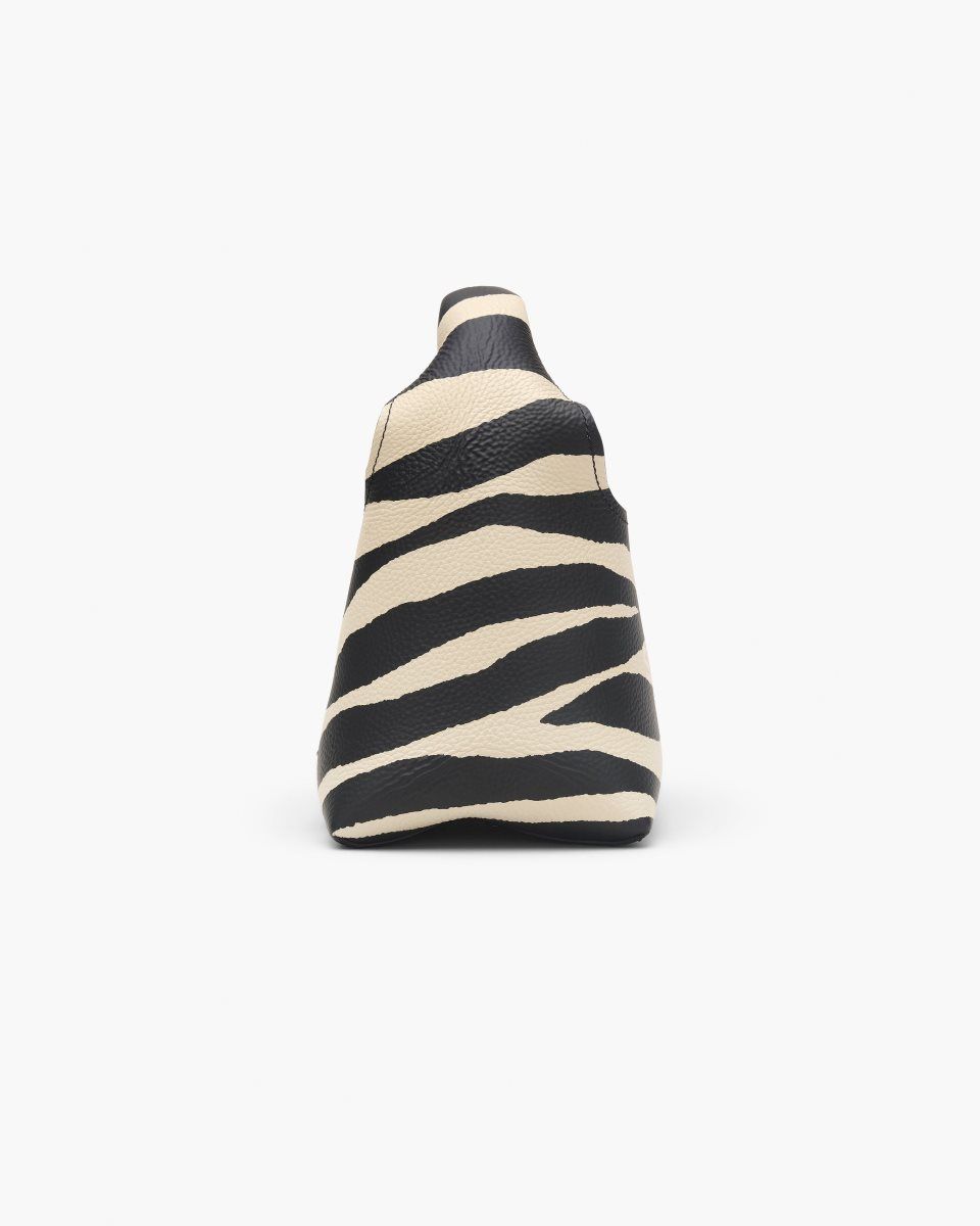 Marc Jacobs The Zebra Leather Mini Sack Bag Black / White | WIDOZP078